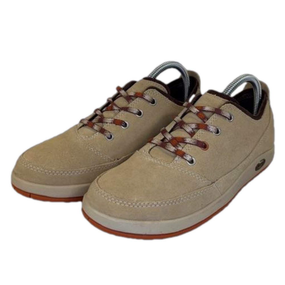 Chaco Tan Suede Sneakers with Brown Accents